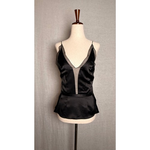 Blusa canotta seta - seta, nera