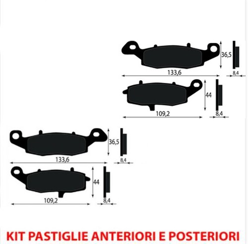 Kit pastiglie freno anteriori - kit,