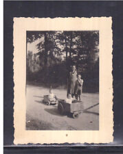 Fotografia Foto Bambini su Carretto Giocattolo Anni 50 KK2104