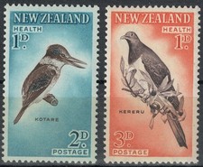 NUOVA ZELANDA 1960 Salute infantile, uccelli 2v MNH**