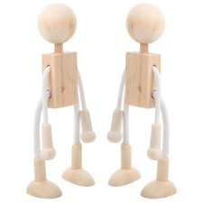  2 pezzi kit bambola di legno