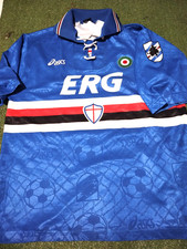 Sampdoria 1994-1995 Maglia Calcio Asics erg Football Shirt Vintage Jersey XL