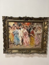 quadro antico olio su tavola firmato Migliaro