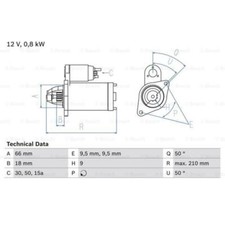Motorino avviamento bosch - di,
