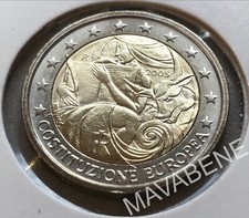 ITALIA 2005 COSTITUZIONE EUROPEA MONETA 2 EURO NUOVA in cartoncino protettivo