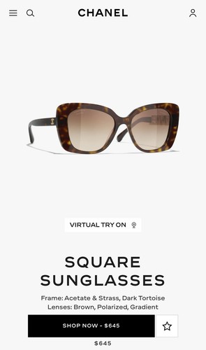 Chanel tortoishell square - chanel,