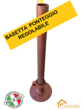 BASETTA REGOLABILE A VITE PER PONTEGGIO BASE LUNGH. 50 CM PIEDE SUPPORTO