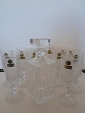 Set 12 Bicchieri Cristallo E Bottiglia