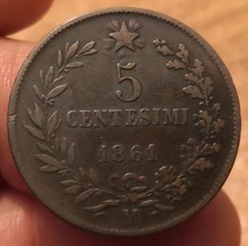 Moneta 5 Centesimi 1861