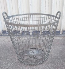 Grande Cesto francese Ferro Zinco arredo Industriale