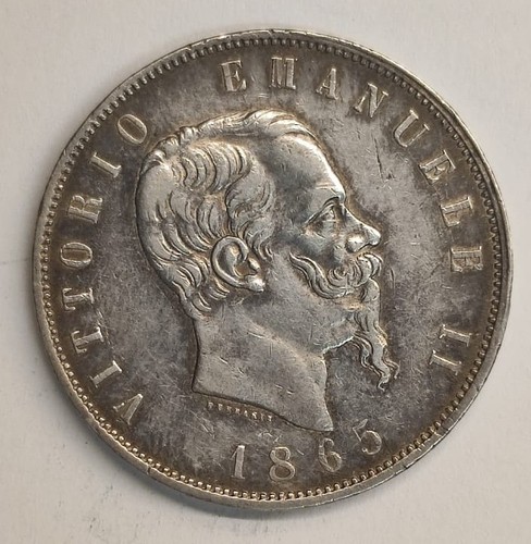 Moneta scudo lire 1865 - 5,