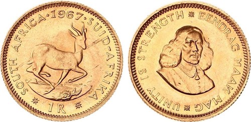 Sudafrica bordo oro 1967 - sudafrica, 1