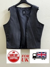 Gilet da bar in vera pelle