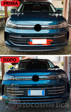 Barre griglia radiatore per VW Tiguan 3 dal 2024 acciaio inox paraurti set 7 pez