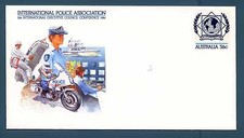 AUSTRALIA  - 1986 - BUSTA - INTERO POSTALE - Assoc. intern. di polizia.E4065