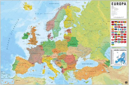 Mappa politico fisico - es,, politico-fisico
