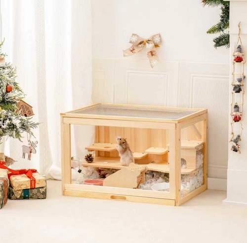Wooden hamster cage - hamster,