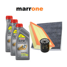 Kit tagliando filtri + olio motore CASTROL CITROEN C1 1.0 benzina 50 kw 2005>06>