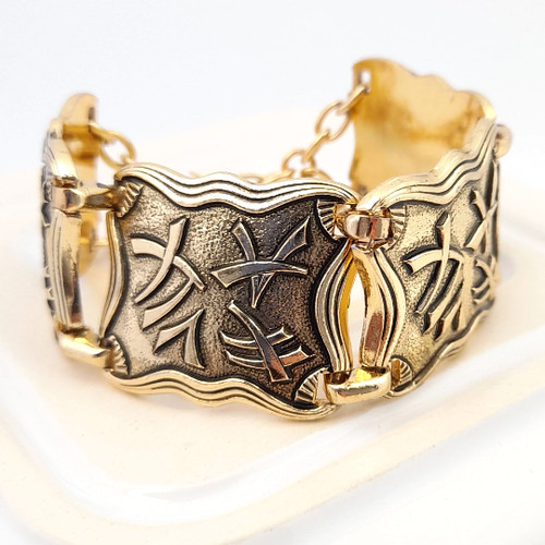 Bracciale vintage largo - , tono