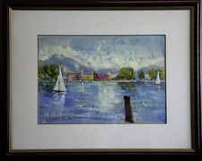 Quadro olio su tela pittore Germano Alberti