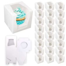 24-96 Scatole per Cupcake Singola Tazza Cake Box e Finestra Vassoio Interno Rimovibile
