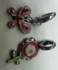 Ciondolo Charm Fiore Fossile 🌸 e Farfalla 