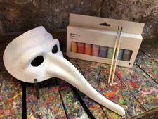 Maschera veneziana bianca da