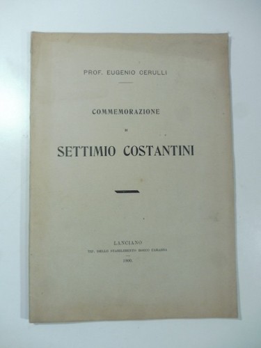 Commemorazione settimio - commemorazione, di