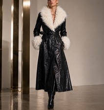 Trench cappotto pelliccia
