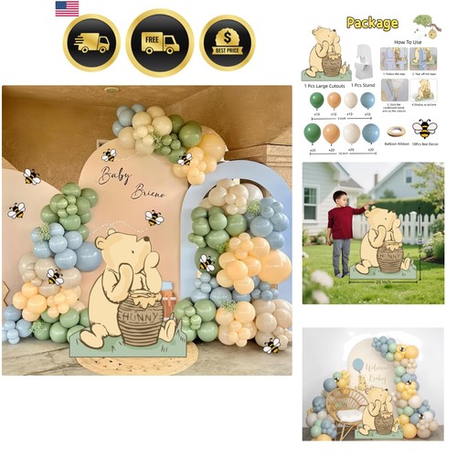 Winnie baby shower decorazioni - shower,