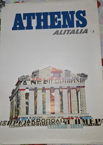 Poster atene alitalia - alitalia, con