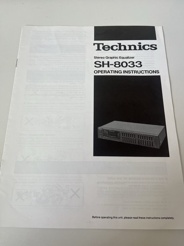 Technics 8033 stereo - technics, sh-8033