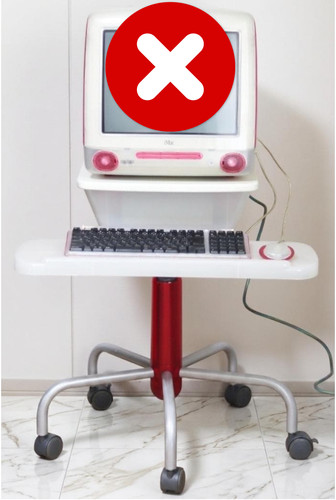 Scrivania computer vintage - scrivania,