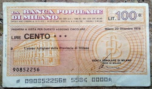 Assegno cartamoneta della - cartamoneta,