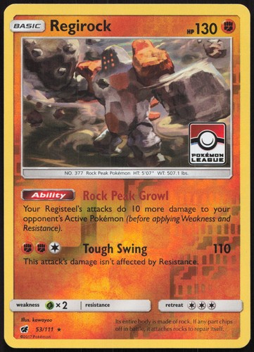 Carte pokémon regirock stamp - carte,