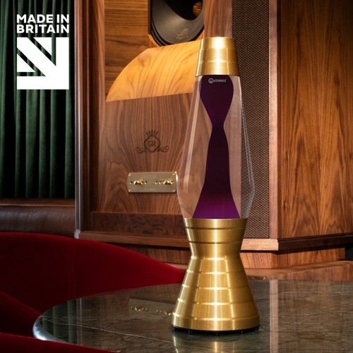 Lampada lava vinile oro