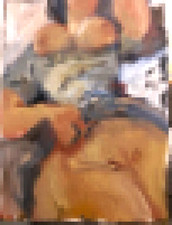 Dipinto olio boudoir cubismo