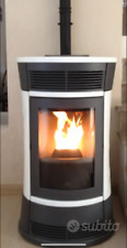 Stufa a pellet Cherie Edilkamin 11 Kw Bianco Canalizzata