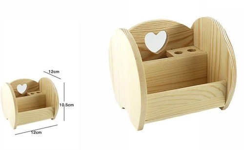 Portapenne cuore legno - cuore, 2