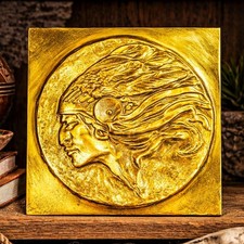 Targa artistica metallo ottone