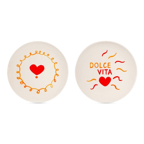 Set piatti dessert ceramica - piatti,