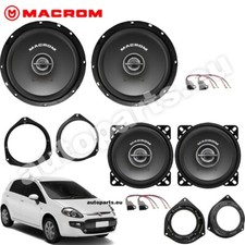 Kit 4 Casse Altoparlanti Macrom Anteriori e Posteriori per Fiat Grande Punto 199