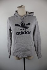 ADIDAS FELPA DONNA TG 36 WOMAN CASUAL VINTAGE SPORT SWEATSHIRT COTONE CAPPUCCIO
