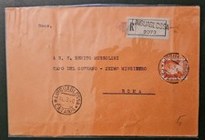 Busta Raccomandata A Benito Mussolini Primo Ministro Linguaglossa Roma 1940