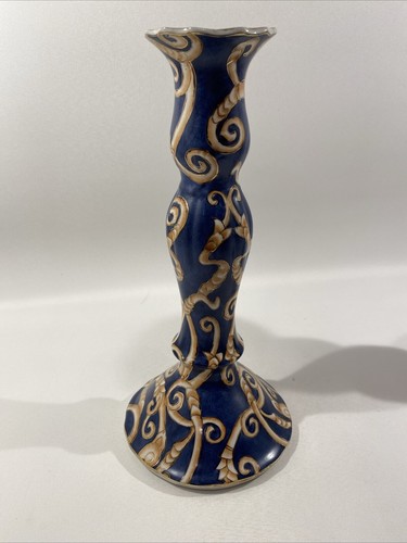 Grande portacandele blu oro - blu,