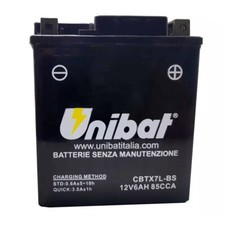 BATTERIA MOTO UNIBAT CBTX7L-BS YTX7L-BS 12V 6AH FB Mondial SMX 125 Enduro
