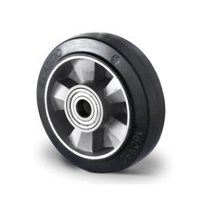 Ruota IN Gomma 160 MM Carrello Elevatore Rotoli di Ricambio con Cuscinetti Sfera