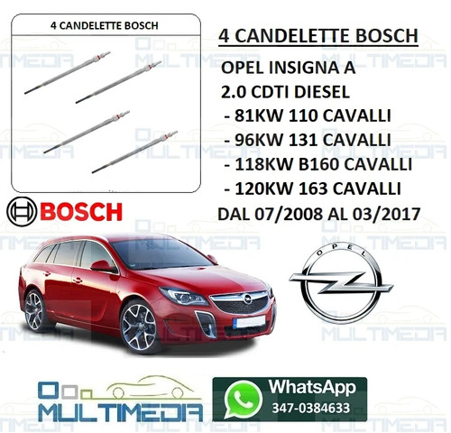 Candelette bosch opel - candelette,