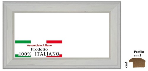 Cornice legno bianca - legno, opaca