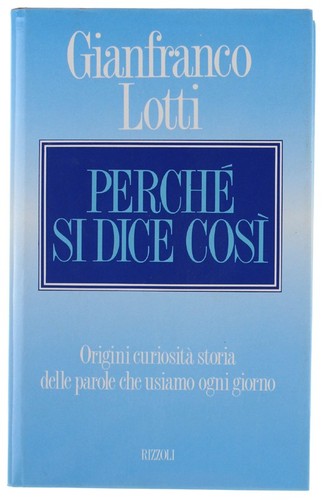 Perche dice cosi - , [prima